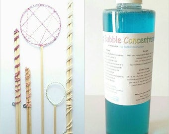 Mega Party Package. 5 of our bubble wands and 1 -16 oz. Bubble Concentrate for 1 Great Price. Combo pack, Huge Bubbles, Bubble Wands.