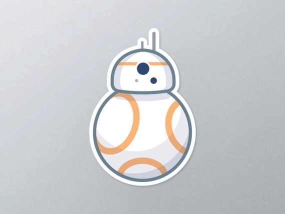 Star Wars Inspired Bb8 Vinyl Sticker