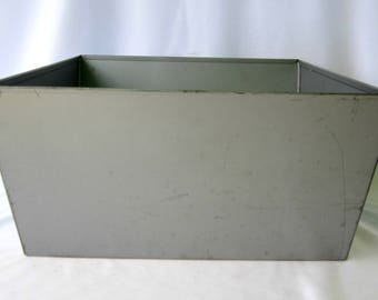 Metal Bin Industrial Storage Vintage Laundry Organization Curmanco Made in USA