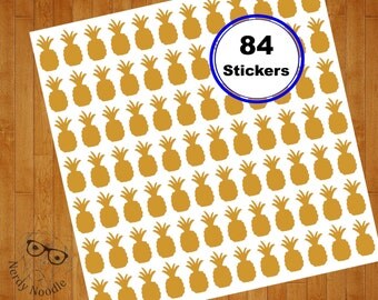Pineapple Stickers, 84, Pineapple Sticker Set, Pineapple Envelope Seals, Pineapples, Scrapbook Stickers, Sticker, Pineapple Planner Stickers