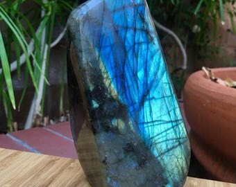Top Quality 2.8lb XL Polished Labradorite Crystal Decorator - Madagascar - Self Standing - Item:L170092