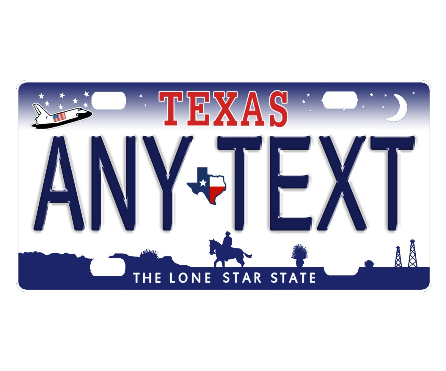 Custom Personalized State License Plate Texas by CustomPhotoStuff