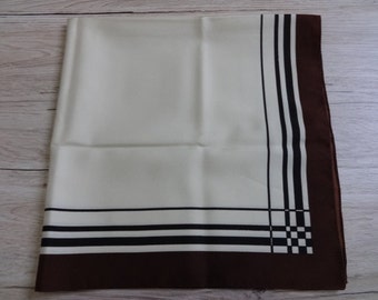 Vintage Brown Scarf Mod 61cm x 63cm / 24" x 24.8"