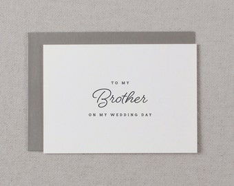  Brother Of The Bride Personalised Card To My Brother On My