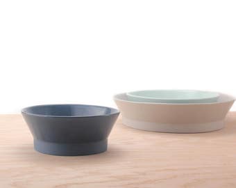 small slip-cast porcelain nesting bowl