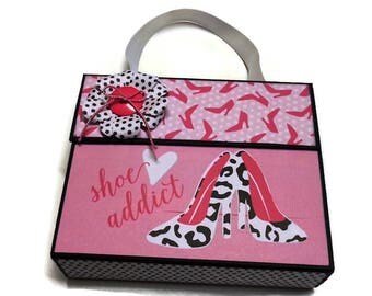 Purse Album, purse shaped photo album, purse shaped brag book, waterfall min album