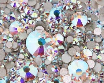 720 Pcs- Swarovski Rhinestone "Crystal AB" 2058/2088 Assorted Sizes