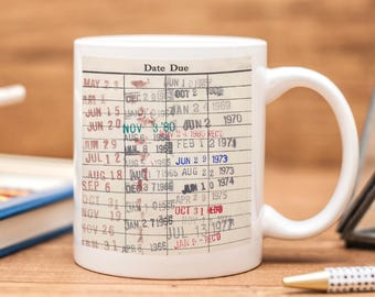 Library Card Coffee Mug - Librarian Gift - Coffee Cup Gift for Readers