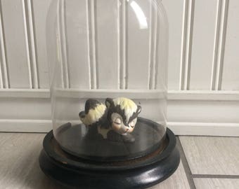 Glass Cloche, Glass Dome, Glass Display, Cloche With Wooden Base