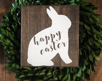 Download Easter Bunny Sign Happy Easter Sign Wood Signs Wooden