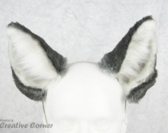 Cute Wolf Ears - Realistic Wolf Ears, Furry, Wearable ears, Head band ears, Wolf Cosplay, Wolf Costume, Made-to-Order