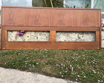 Mid century modern walnut King size Headboard