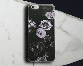 Goth rose iphone case, Goth Girl iphone case, Rose iphone case, Romantic iphone case, Floral iphone, Lavender rose case, Tumblr iphone case