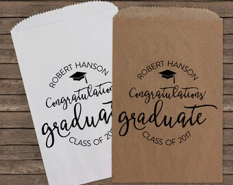 Graduation Party Favors Graduate Favor Bags Candy Bags Candy Bags Personalized Favor Bags Candy Buffet 213