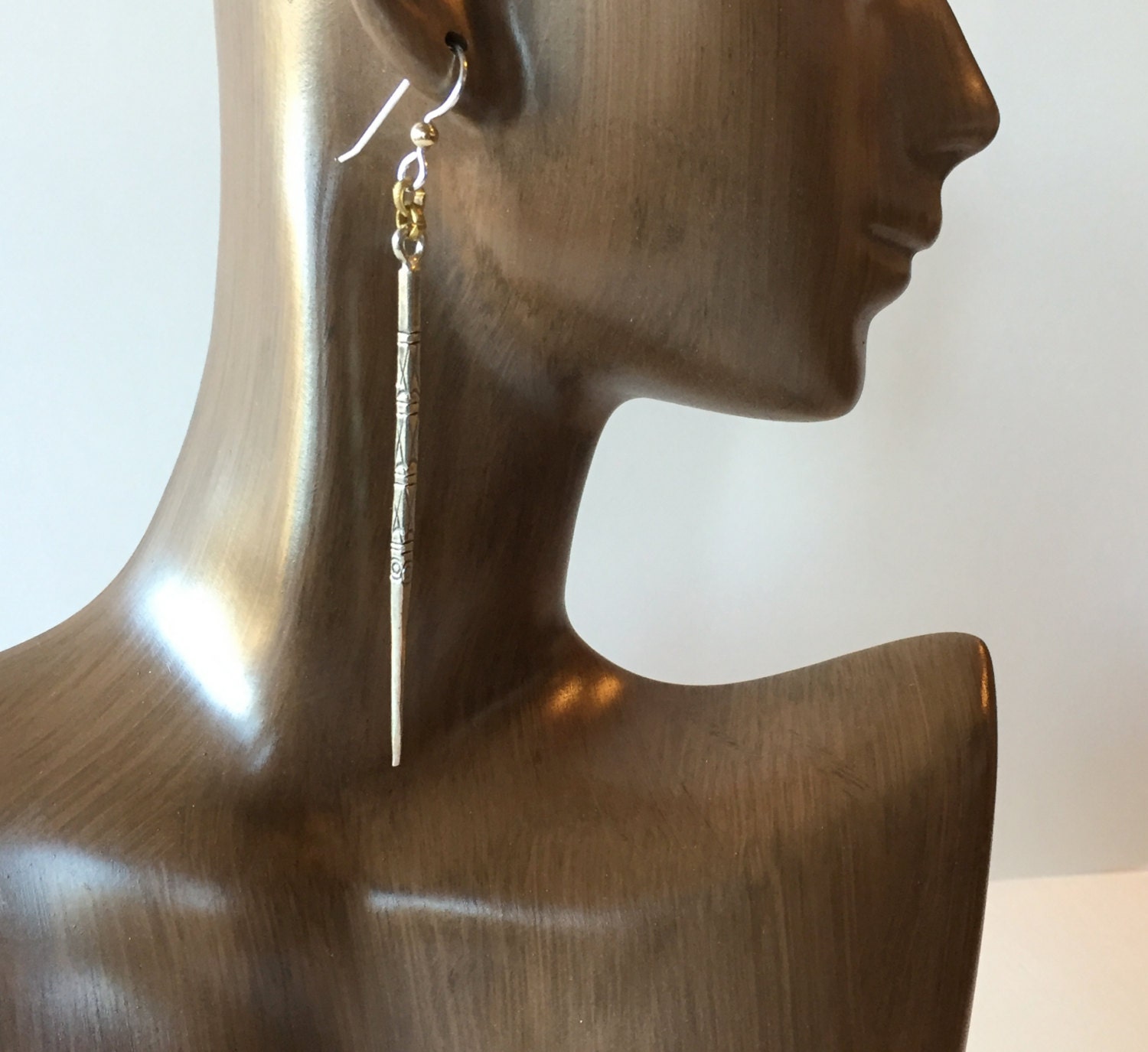 Sterling Silver Long Spike Earrings Gift Under 30 Gift for