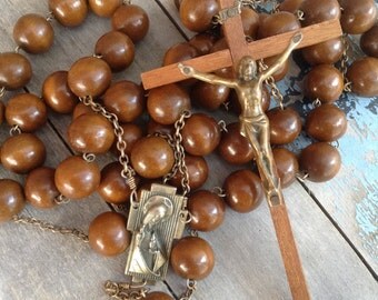 Rosary Beads, Giant Rosary Beads, Wooden Rosary Beads, Wooden Rosary Beads, Large Rosary Beads, Antique Rosary Beads, Large Rosary Beads,