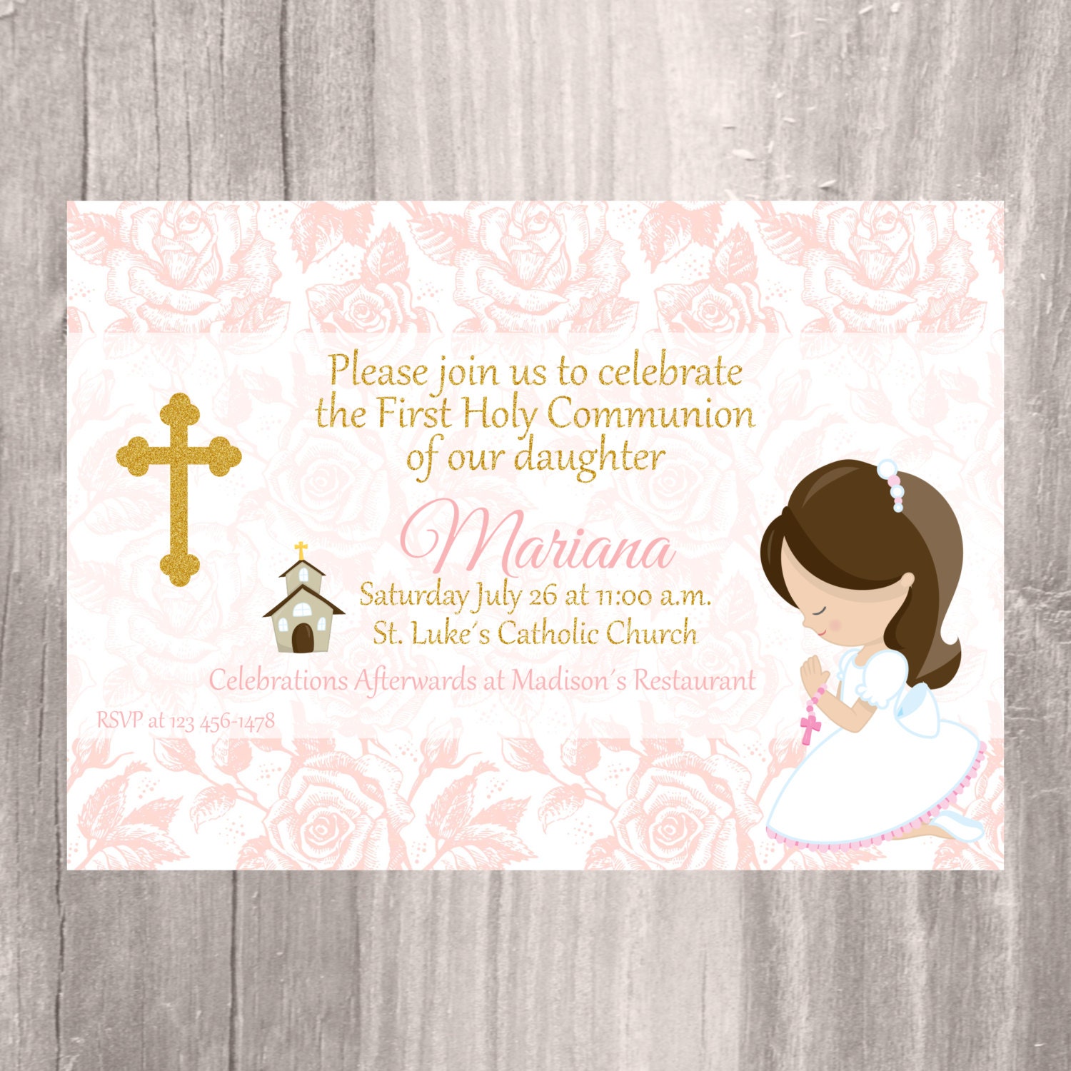 Communion Invitations For Girls 7