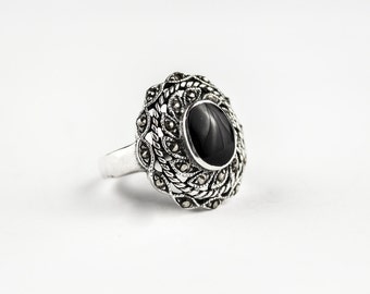 P52 Marquesita Ring Vintage Taxco Mexican 925 Sterling Silver Mexico