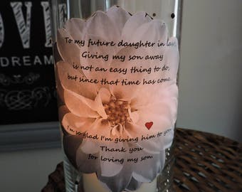 Future Daughter in Law Candle Holder | Daughter in Law Gift | Daughter in Law Birthday | Gifts for Daughter in Law | Daughter in Law Shower