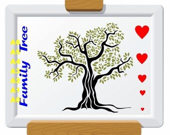 Family tree stencil | Etsy