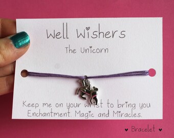 Magical Unicorn Bracelet | Enchantment, Magic and Miracles |Well Wisher |Wish Bracelet|BFF|Bridesmaid|Birthday|Friendship|Magical|Mystery
