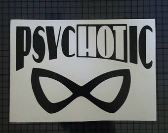 DC Comics Decal - Harley Quinn Mask - Psychotic Design - 16 colors & Multiple Sizes
