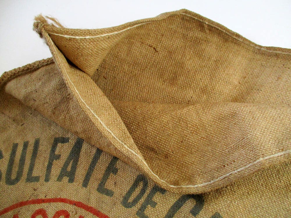 French Hessian Sack, Large Hessian Sack, Vintage Hessian Bag, Sack