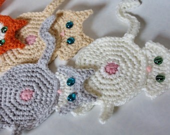 Cat Butt Coasters set of 4