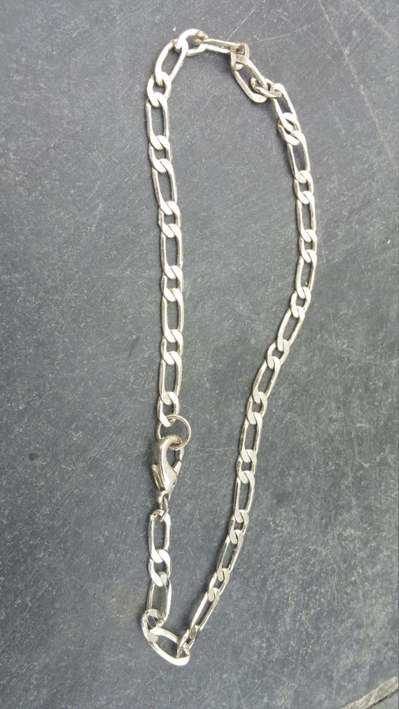 Mens Italian Silver Link Bracelet 9 long by VintageInspiredNow