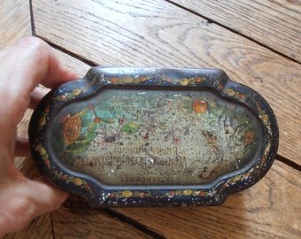 A French vintage decorative tin candy box