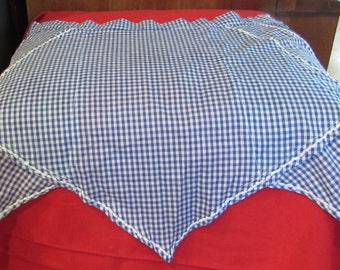 Vintage Home-made Blue checked Apron