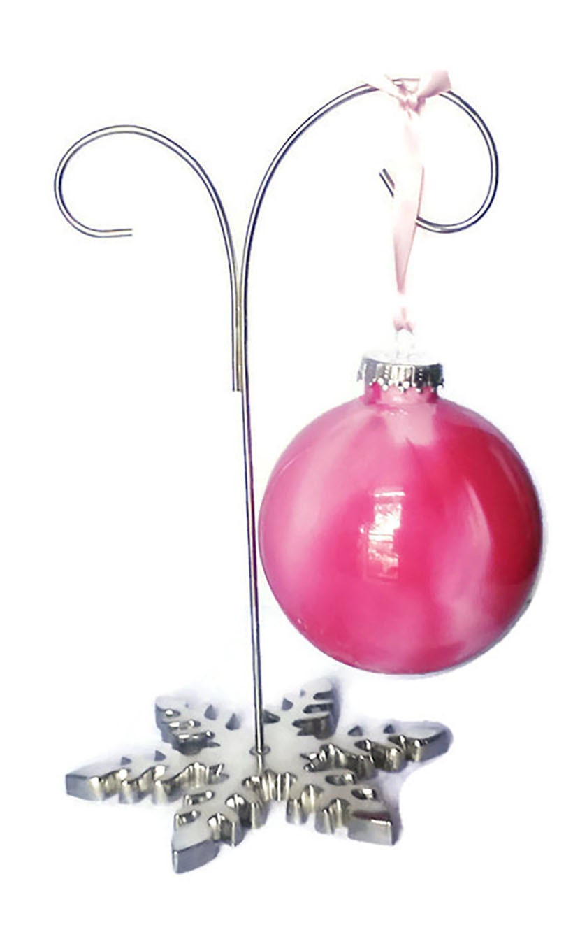 Two Tone Swirl Ornament / Pink Christmas Ornament / Custom