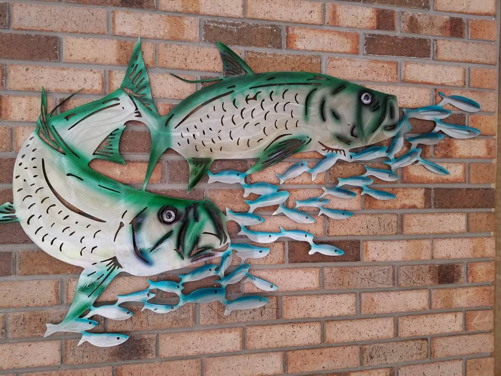 Aluminum Tarpon Wall Art, Metal Fish Art, Metal Ocean Art, Fishing Gift