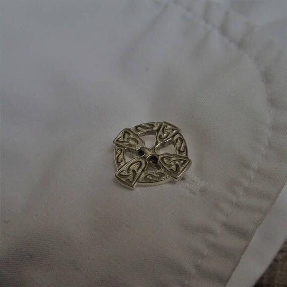 Celtic Cross Cuff Links - Sterling Silver Cufflinks - Designed and Made ...