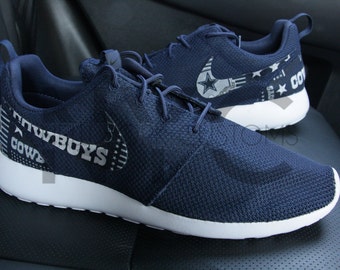 Dallas Cowboys Version 2 Nike Roshe One Run Navy Blue Custom Men Women & Kids
