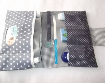 Items similar to Girl or Boy Diaper Bag in Grey and White CHEVRON with ...