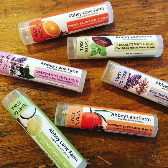 BEESWAX LIP BALM Set of 6 Moisturizing Lipbalm with Essential