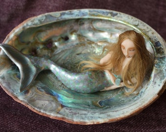 Mermaid glass art | Etsy