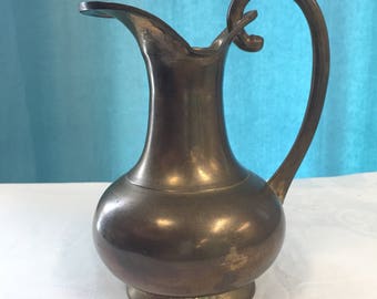 Vintage Brass Pitcher / Vase