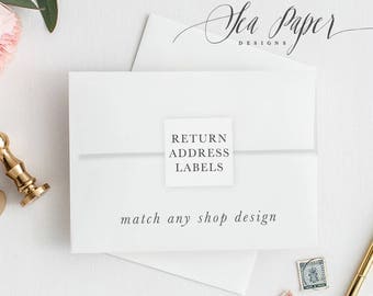Return Address Labels Or Seals, Custom Printed Or Printable (digital) - Match Any Design - Square Or Circle - Sea Paper Designs