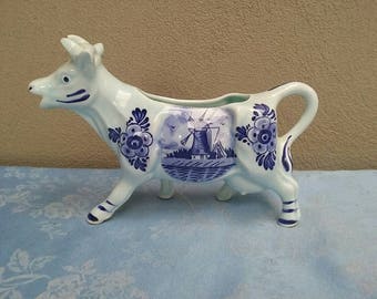 Cow Creamer Blue & White