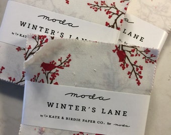 Kate & Birdie Paper Co WINTERS LANE quilting 5" Charm Pack VHTF