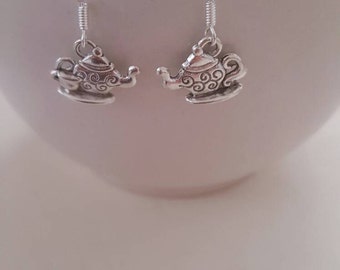 Tea Party earrings, Alice in Wonderland jewelry, dangle earrings, gifts for her, birthday gift, valentines gift, anniversary gift