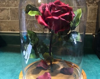 Engraved Beauty and the Beast Rose (Large)