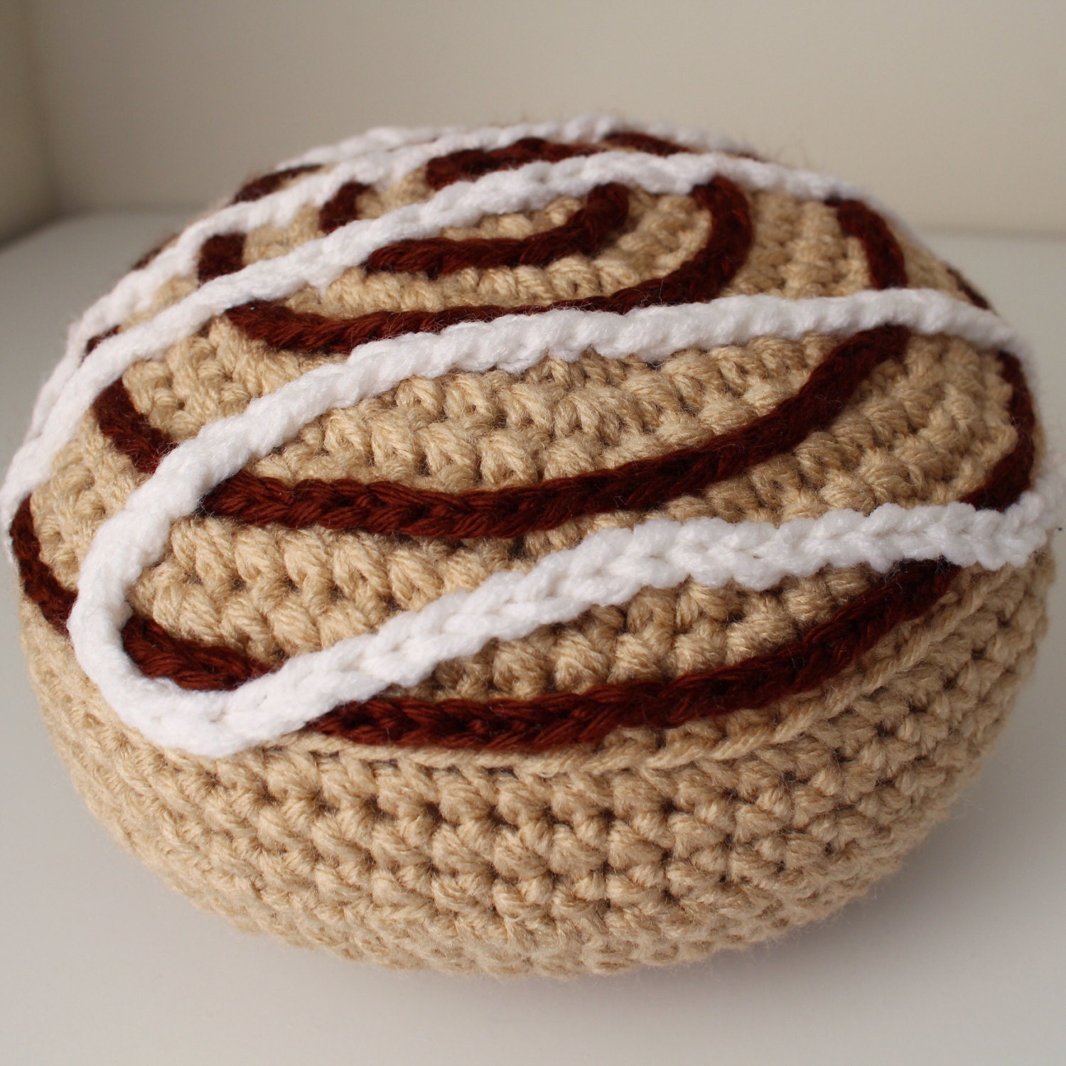 Crochet Cinnamon Roll Pillow Crochet Food Pillow Crochet