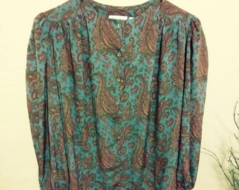 Size 13 vintage Anne Klein long sleeve blouse
