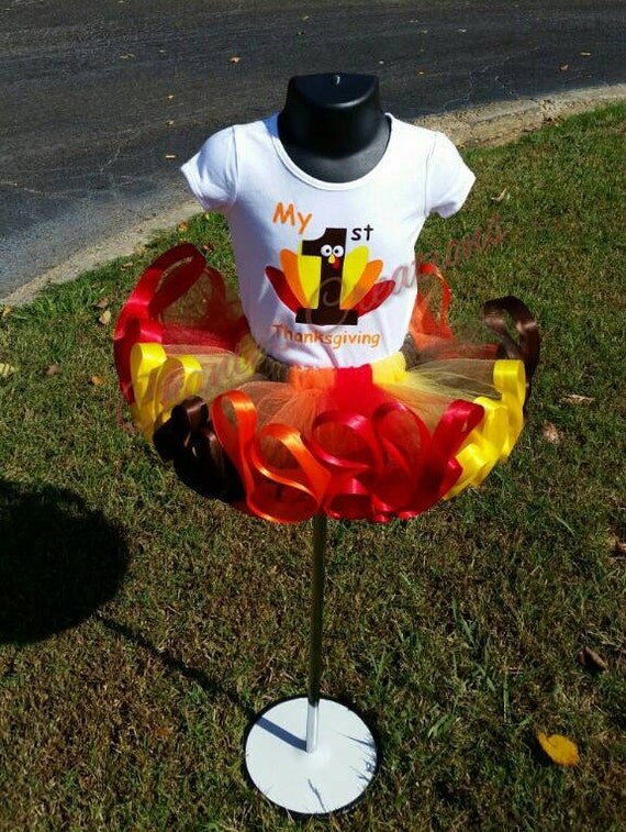 1st Thanksgiving fall autumn tutu set