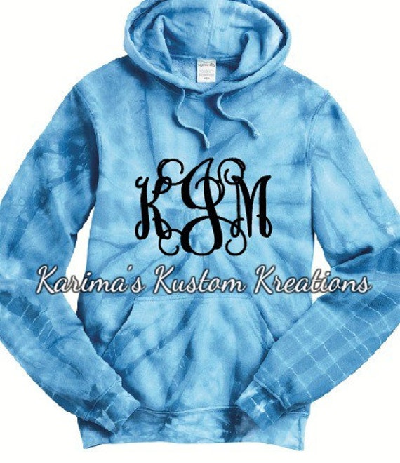 tie dye monogram sweatshirt