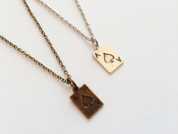 Poker card necklace