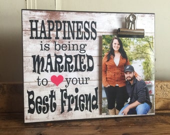 Wedding Gift, Anniversary Gift, Valentine's Day Gift, Housewarming Gift, Happiness Is Being Married To Your Best Friend, 8x10